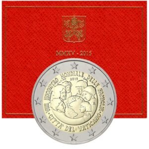 Vatikanas 2015 2 euro proginė moneta kortelėje - Pasaulinis šeimų susitikimas Filadelfijoje (BU)