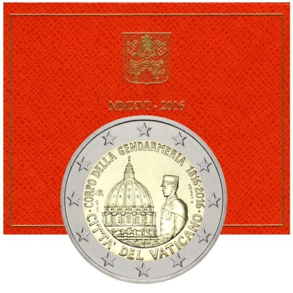 Vatikanas 2016 2 euro proginė moneta kortelėje - Žandarmerija-Vatikano apsauga (BU) Vatikanas 2016 2 euro proginė moneta kortelėje - Žandarmerija-Vatikano apsauga (BU)