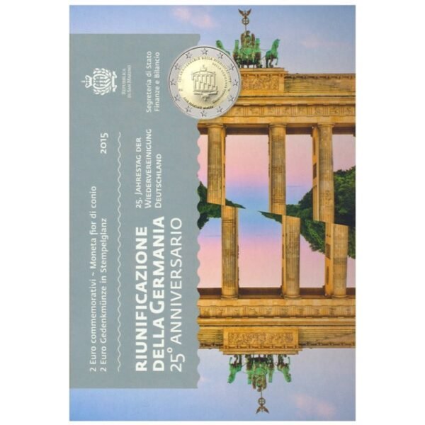 San Marinas 2015 2 euro proginė moneta - Vokietijos vienybės 25-metis (BU)