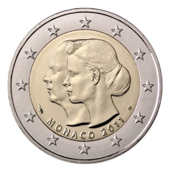 Monakas 2011 2 eurų proginė moneta - Vestuvės