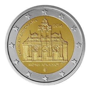 Graikija 2016 2 euro proginė moneta kortelėje - Arkadijaus vienuolynas (BU)