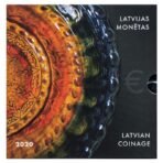Latvija 2020 oficialus bankinis euro monetų rinkinys su 2 euro progine moneta - Latgalės keramika (BU)