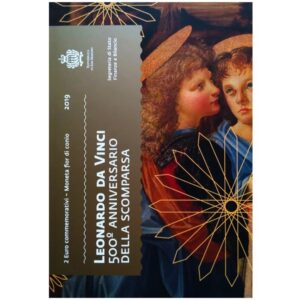 San Marinas 2019 2 euro proginė moneta - Leonardo da Vinci 500-osios mirties metinės (BU)