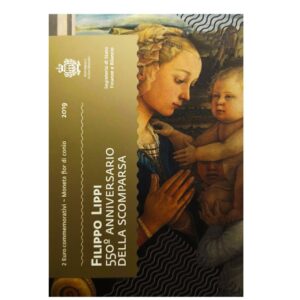 San Marinas 2019 2 euro proginė moneta - Filippo Lippi 550-osios mirties metinės (BU)