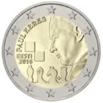 Estija 2016 2 euro proginė moneta kortelėje - Paul Keres (BU)
