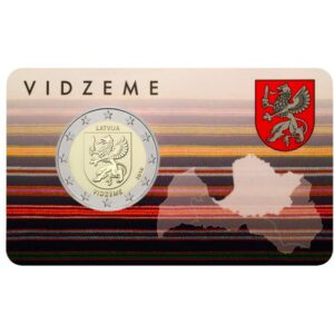 Latvija 2016 2 euro proginė moneta kortelėje - Vidžemė (BU)