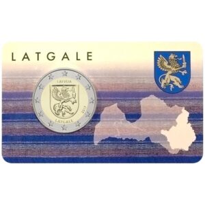 Latvija 2017 2 euro proginė moneta kortelėje - Latgalė (BU)
