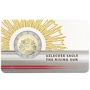 Latvija 2019 2 euro proginė moneta kortelėje - Tekanti saulė (BU)