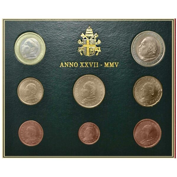 Vatikanas 2005 euro monetų rinkinys (BU)