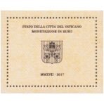 Vatikanas 2017 euro monetų rinkinys (BU)