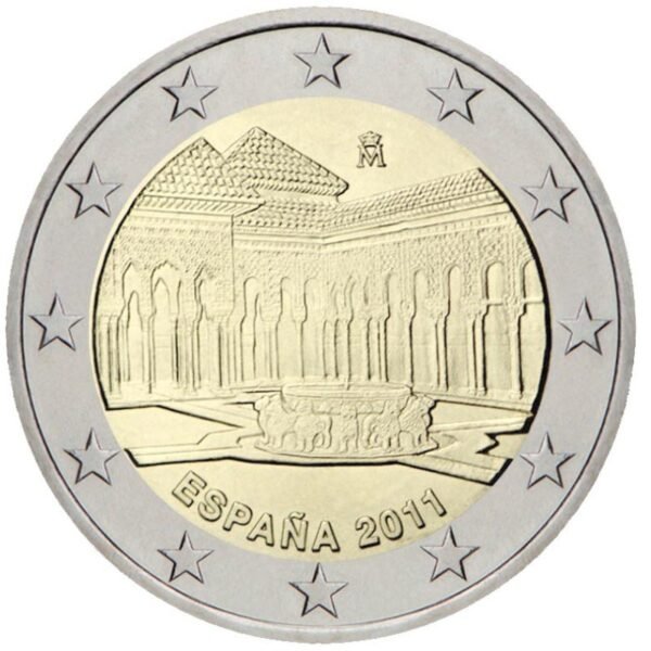 Ispanija 2011 2 euro proginė moneta - Liūtų kiemas Alhambroje Ispanija 2011 2 euro proginė moneta - Liūtų kiemas Alhambroje