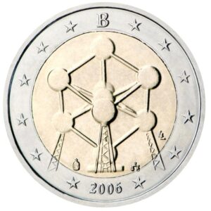 Belgija 2006 2 euro proginė moneta kortelėje - Atomas (BU)