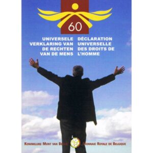 Belgija 2008 2 euro proginė moneta kortelėje - Žmogaus teisių deklaracijos 60-metis (BU)