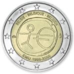 Belgija 2009 2 euro proginė moneta kortelėje - Ekonominės ir pinigų sąjungos 10-metis (EMU) (BU)