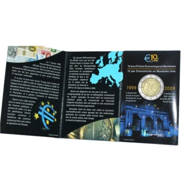 Belgija 2009 2 euro proginė moneta kortelėje - Ekonominės ir pinigų sąjungos 10-metis (EMU) (BU) Belgija 2009 2 euro proginė moneta kortelėje - Ekonominės ir pinigų sąjungos 10-metis (EMU) (BU)