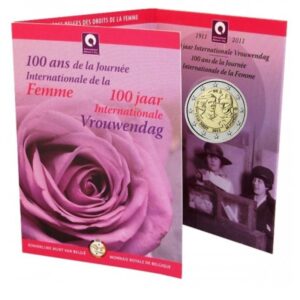 Belgija 2011 2 euro proginė moneta kortelėje - Tarptautinė moters diena (BU)