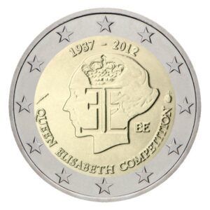 Belgija 2012 2 euro proginė moneta kortelėje - Karalienės Elžbietos konkurso 75-metis (BU)