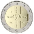 Belgija 2014 2 euro proginė moneta kortelėje - Belgijos Raudonasis Kryžius (BU)