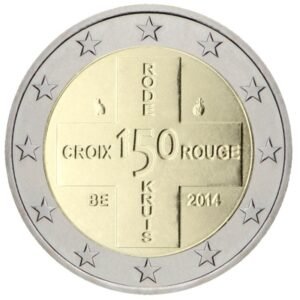 Belgija 2014 2 euro proginė moneta kortelėje – Belgijos Raudonasis Kryžius (BU) Belgija 2014 2 euro proginė moneta kortelėje - Belgijos Raudonasis Kryžius (BU)