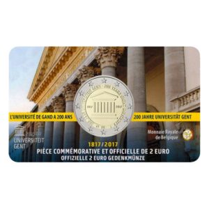 Belgija 2017 2 euro proginė moneta kortelėje - Gento universiteto įkūrimo 200-metis (BU)