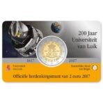 Belgija 2017 2 euro proginė moneta kortelėje - Lježo universiteto įkūrimo 200-metis (BU)