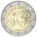 Belgija 2018 2 euro proginė moneta kortelėje - Pirmasis Europos palydovas ESRO-2B (BU)
