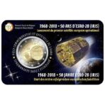 Belgija 2018 2 euro proginė moneta kortelėje - Pirmasis Europos palydovas ESRO-2B (BU)