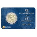 Belgija 2021 2 euro proginė moneta kortelėje - Karolio V pinigų reforma (BU)