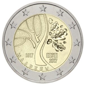 Estija 2017 2 euro proginė moneta kortelėje - Kelias į nepriklausomybę (BU)