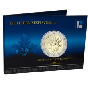 Estija 2017 2 euro proginė moneta kortelėje - Kelias į nepriklausomybę (BU)