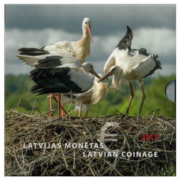 Latvia euro 2015 BU set Stork_800px Latvia euro 2015 BU set Stork