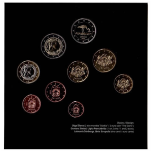 Latvia euro 2015 BU set Stork_800pxa Latvia 2015 BU euro set -Stork