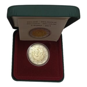 Belgija 2011 2 euro proginė moneta bankinėje dėžutėje - Tarptautinė moters diena (proof)