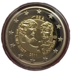 Belgija 2011 2 euro proginė moneta bankinėje dėžutėje - Tarptautinė moters diena (proof)