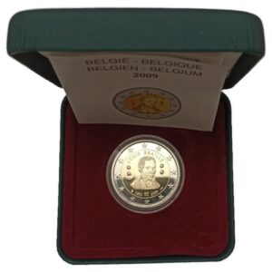Belgija 2009 2 euro proginė moneta bankinėje dėžutėje - Luiso Brailio gimimo 200-metis (PROOF)