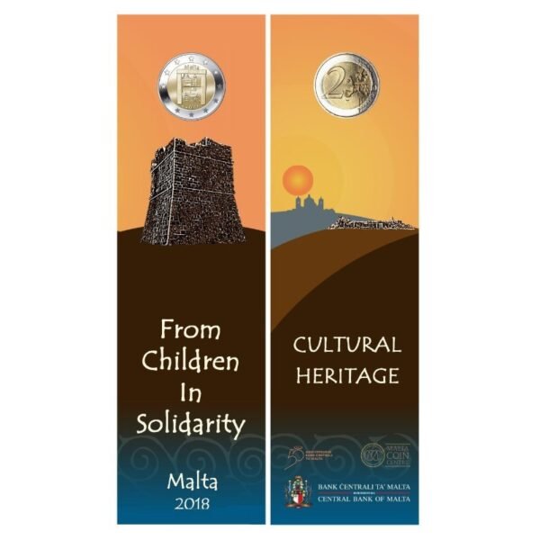 Malta 2018 2 euro proginė moneta kortelėje - Kultūros paveldas (BU)