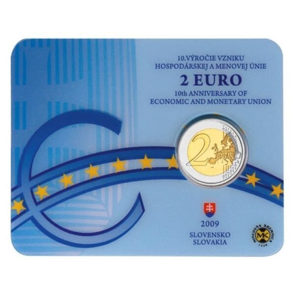 Slovakija 2009 2 eurų moneta EMU kortelėje Slovakija 2009 2 eurų moneta EMU kortelėje