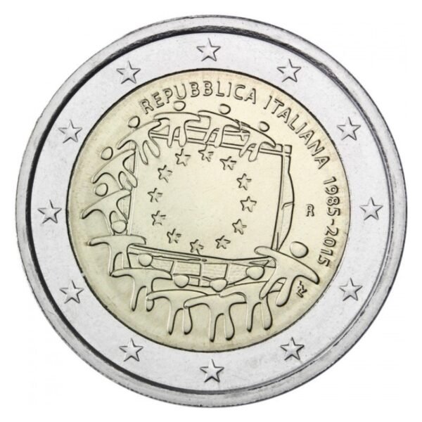 Italija 2015 2 eurai - Vėliava