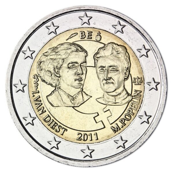 Belgija 2011 2 euro proginė moneta - Tarptautinė moters diena Belgija 2011 2 euro proginė moneta - Tarptautinė moters diena