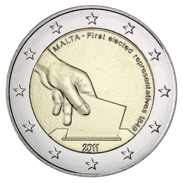 Malta 2011 2 euro proginė moneta - Pirmieji rinkimai