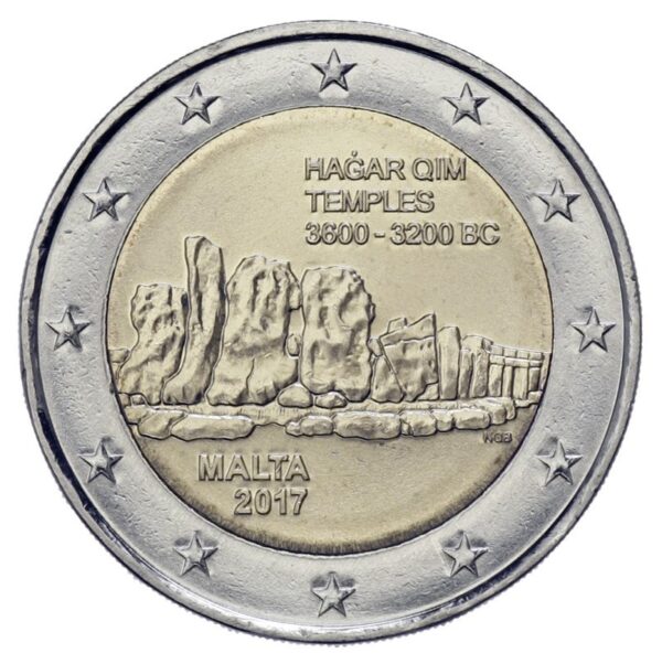 Malta 2017 2 euro proginė moneta - Hadžar Ymas šventyklos
