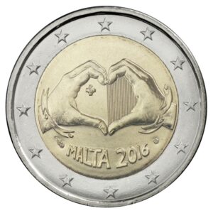 Malta 2016 2 euro proginė moneta kortelėje - Meilė (BU)