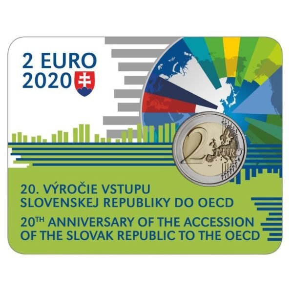 Slovakija 2020 2 euro proginė moneta kortelėje - EBPO (OECD) (BU) Slovakija 2020 2 euro proginė moneta kortelėje - EBPO (OECD) (BU)