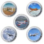 Ispanija 2020 20x1,5 euro kolekcinių spalvotų monetų rinkinys - Aviacijos istorija