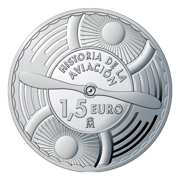 Ispanija 2020 20x1,5 euro kolekcinių spalvotų monetų rinkinys - Aviacijos istorija