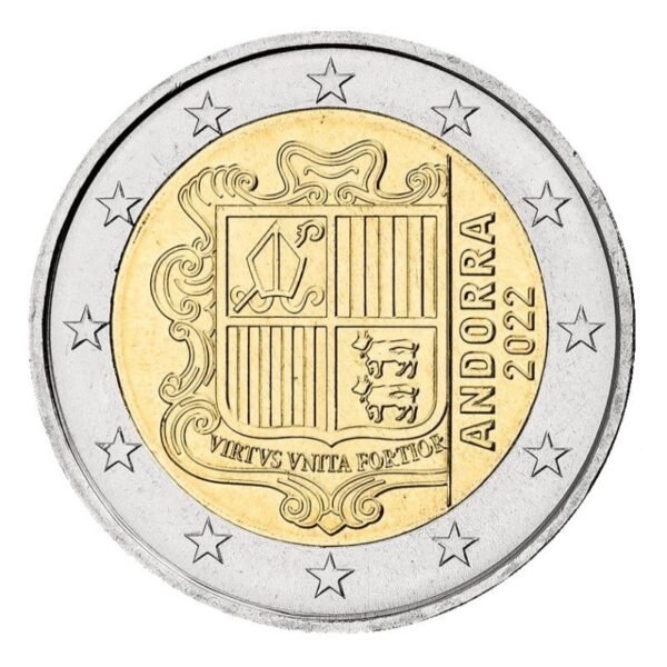 Andora 2022 2 euro nacionalinė moneta Andora 2022 2 euro nacionalinė moneta