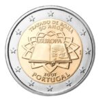 Portugalija 2007 2 euro proginė moneta kortelėje - Romos taikos sutartis*ToR (BU)