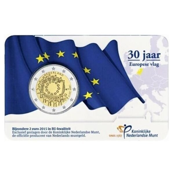 Nyderlandai 2015 2 euro proginė moneta kortelėje - Vėliava (BU) Nyderlandai 2015 2 euro proginė moneta kortelėje - Vėliava (BU)