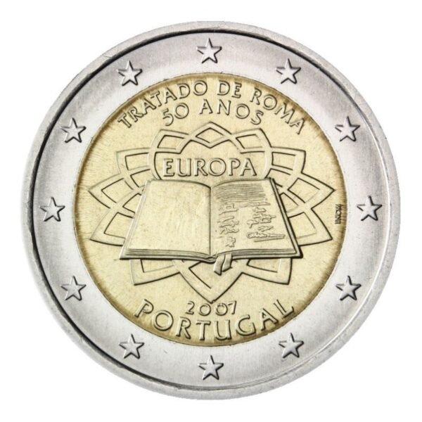 Portugalija 2007 2 euro proginė moneta - Romos taikos sutartis (ToR) Portugalija 2007 2 euro proginė moneta - Romos taikos sutartis (ToR)