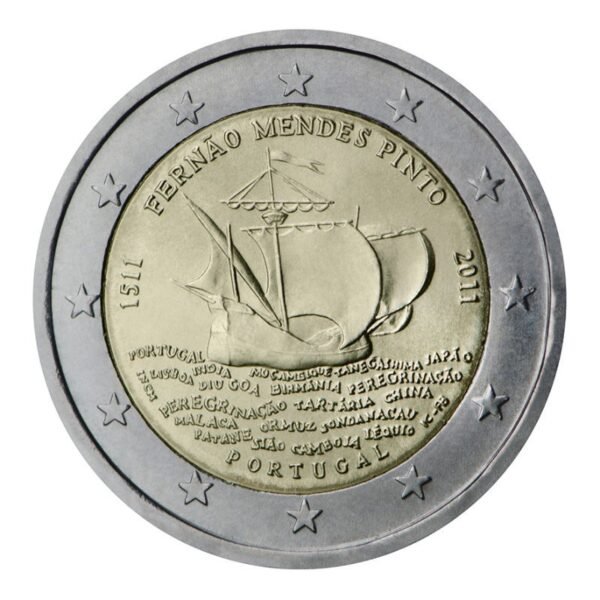 Portugalija 2011 2 euro proginė moneta - Fernao Mendes Pinto gimimo 500-metis